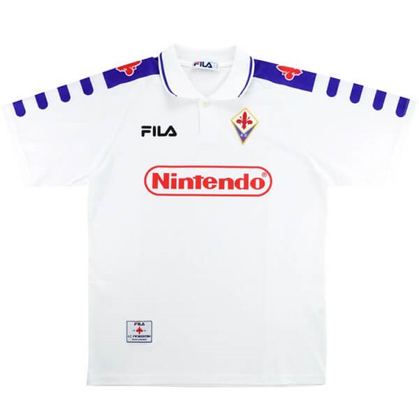Maillot Football Fiorentina FILA Exterieur Retro 1998 1999 Blanc